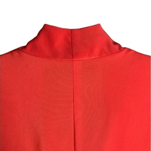 Amanda Uprichard Silk Blouse Wms Size P Orange Sleeveless Drape Front Modern lux - Picture 4 of 7